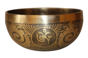 Kézzel készített 7 fémes dizájn hangtál, 430 gramm 🟣 Koronacsakra: Béke – Tudatosság – Kapcsolódás