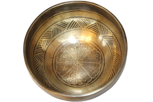 Kézzel készített 7 fémes dizájn hangtál, 430 gramm 🟣 Koronacsakra: Béke – Tudatosság – Kapcsolódás