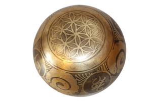 Kézzel készített 7 fémes dizájn hangtál, 430 gramm 🟣 Koronacsakra: Béke – Tudatosság – Kapcsolódás